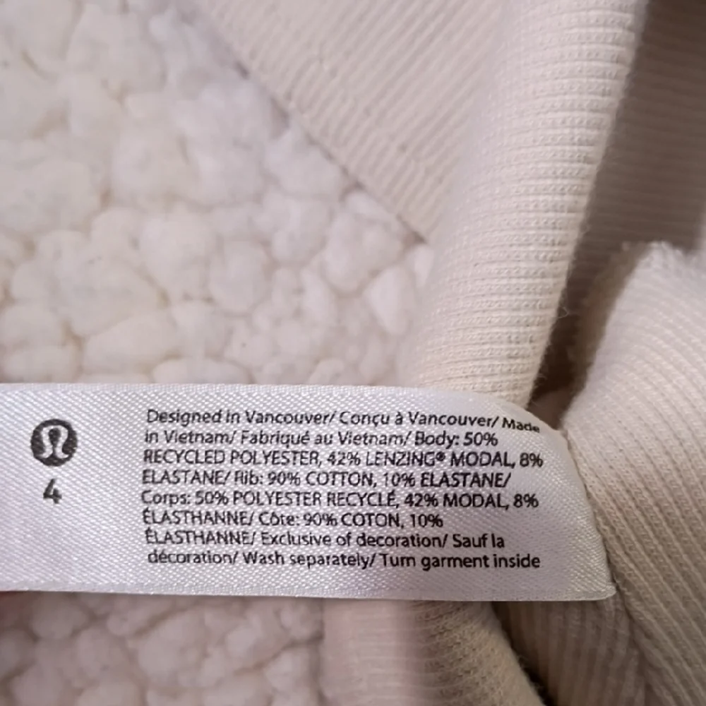 lululemon athletica Cream Cropped Pullover Sweatshirt‎